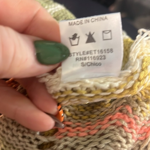 Easel Open Knit Sweater NWT Cropped Earth Tones Size Small Oversized - Picture 10 of 10